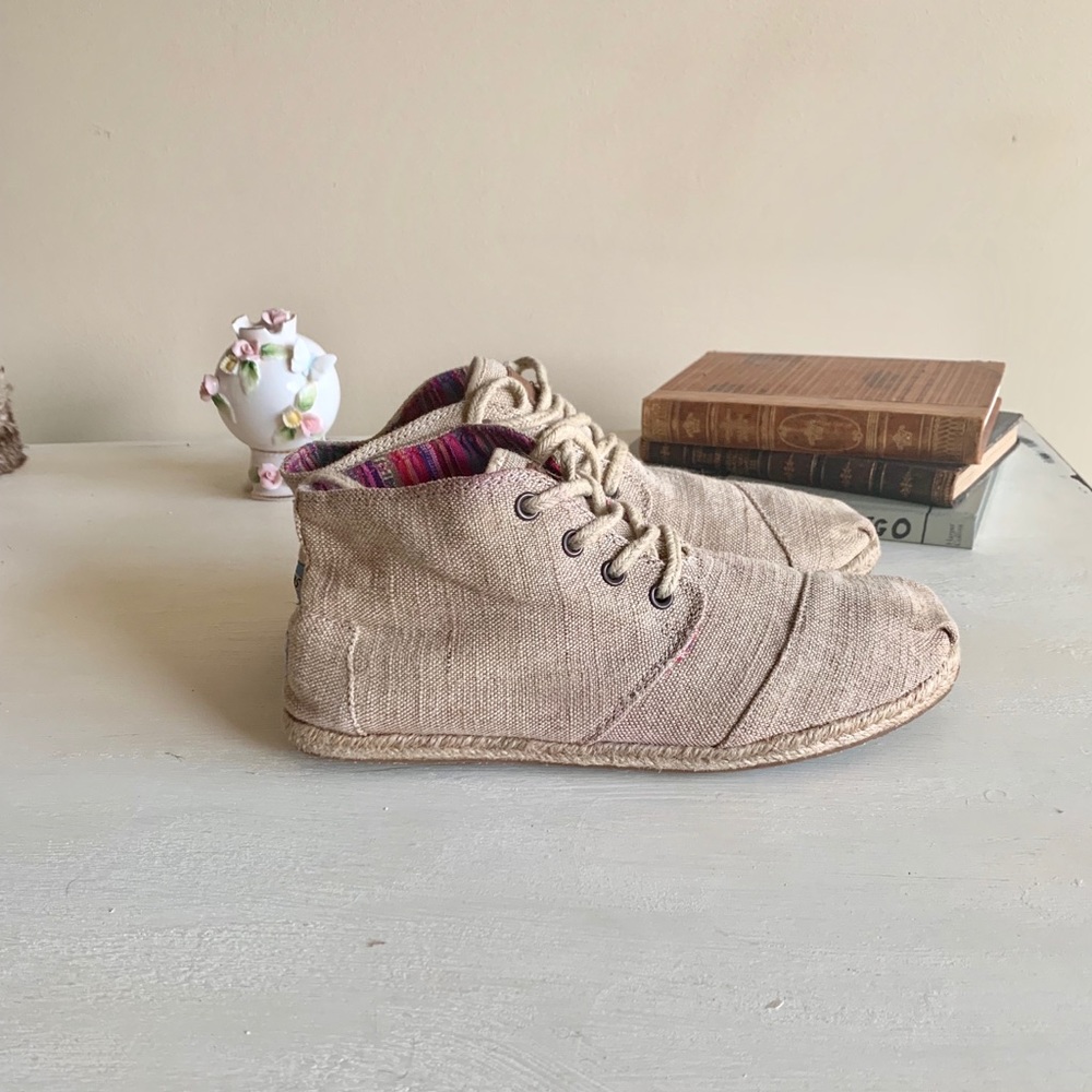 Toms Khaki Canvas Desert Botas Women’s -9